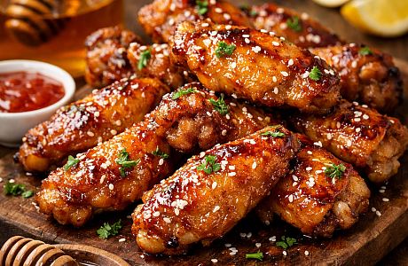 Куриные крылышки в медовом соусе